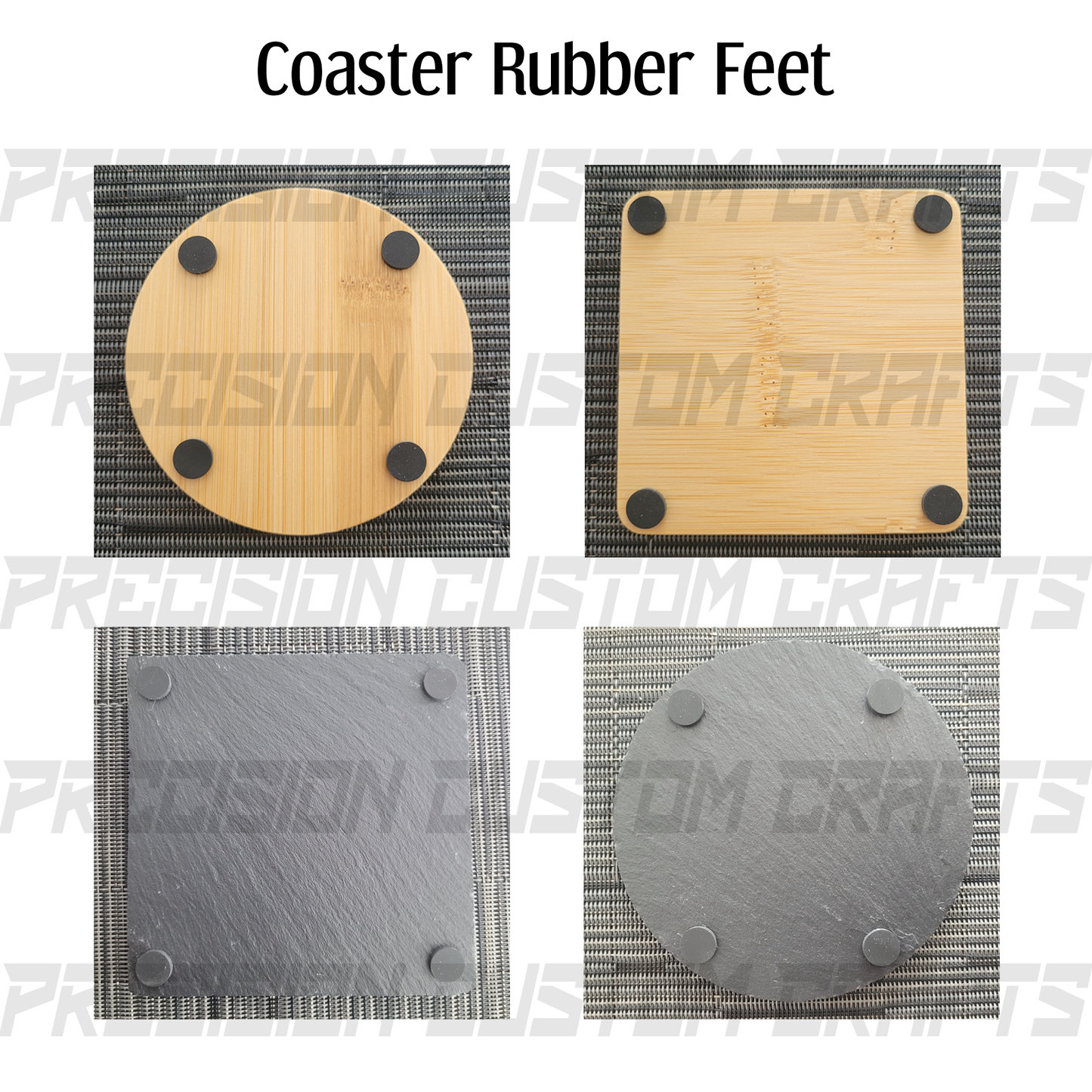 Baseball Coaster Set Bamboo or Slate (4 Pack)