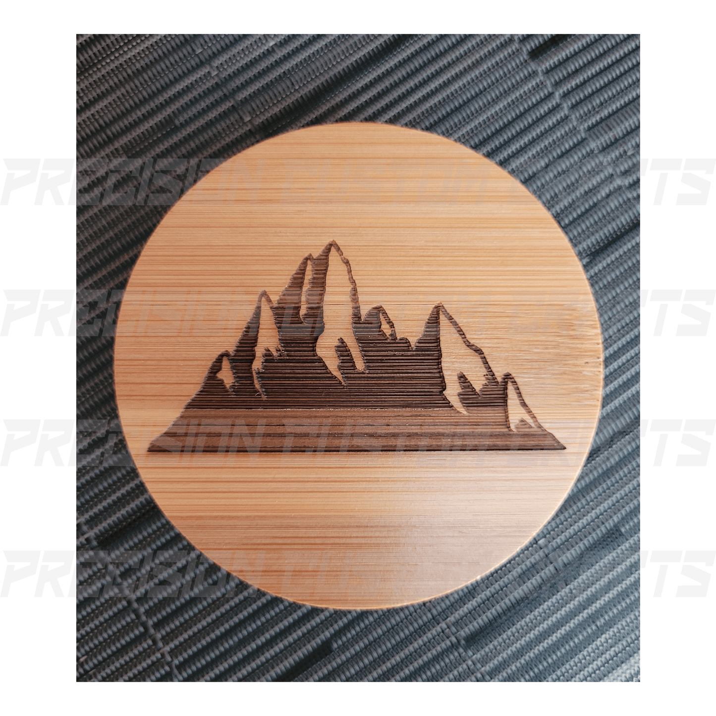 Bamboo Coaster Circle (4 Pack) - Precision Custom Crafts