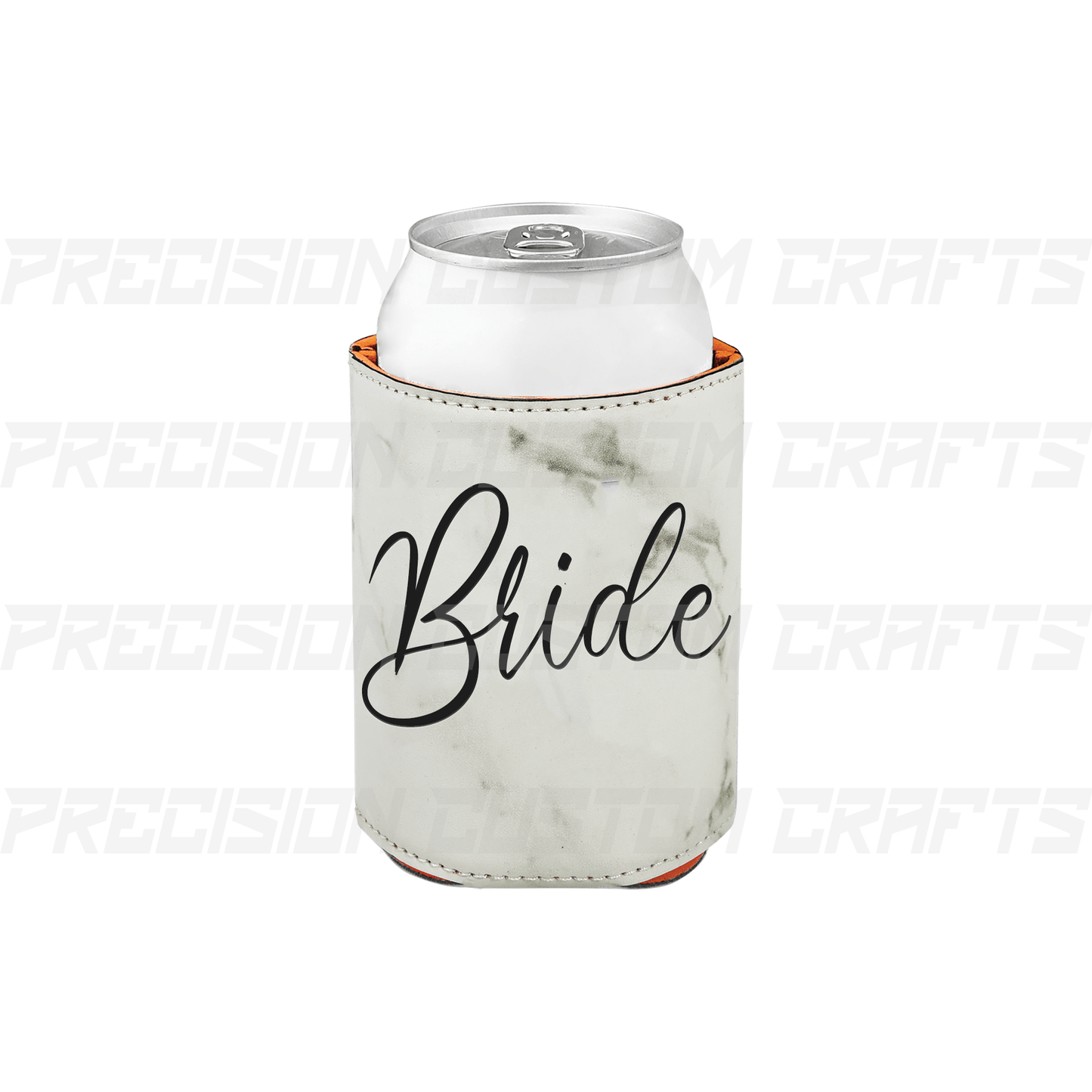 Bride & Groom Leatherette Beverage Holder - Precision Custom Crafts