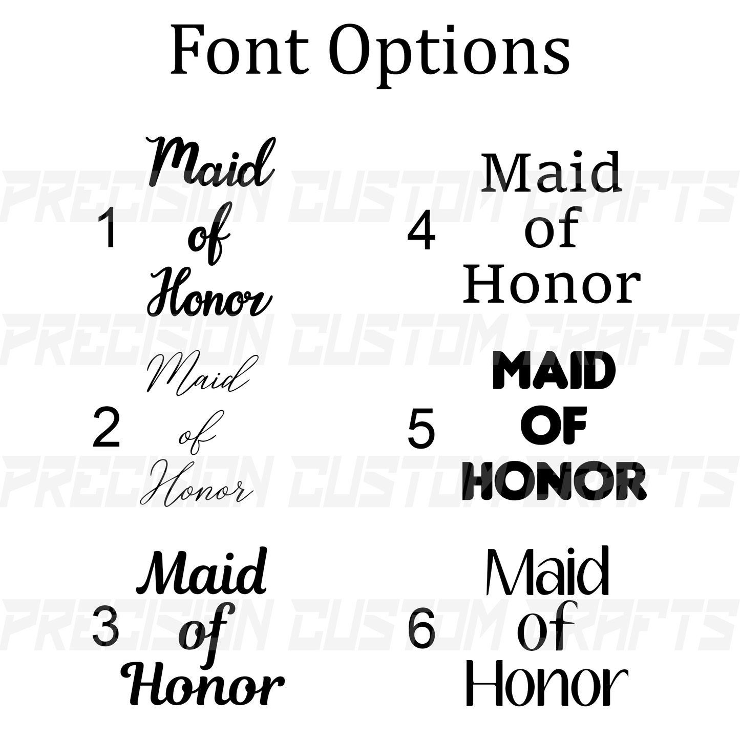 Maid of Honor Leatherette Beverage Holder - Precision Custom Crafts