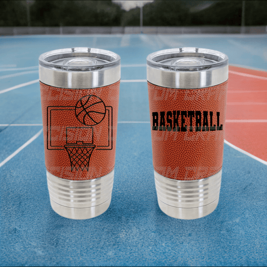 20 oz. Basketball Stainless Steel Tumbler - Precision Custom Crafts