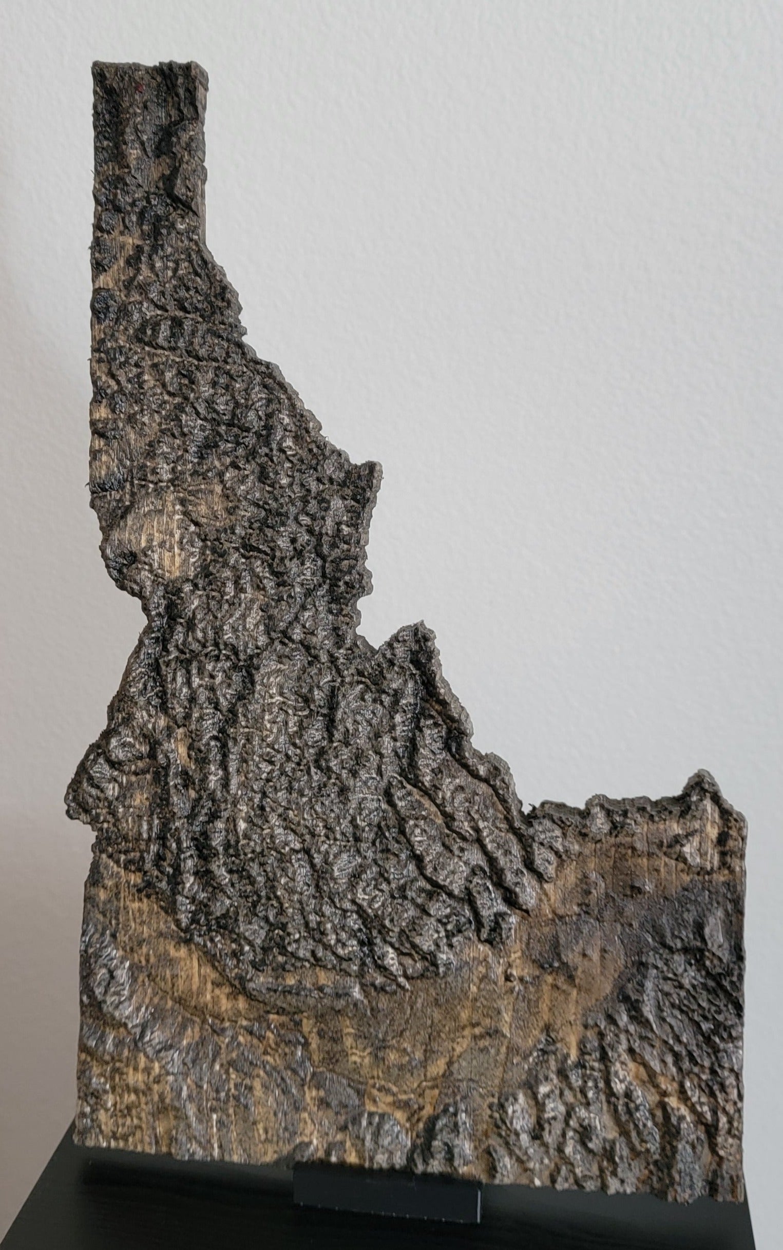 3D Topographic Map of Idaho in Solid Pine - Precision Custom Crafts