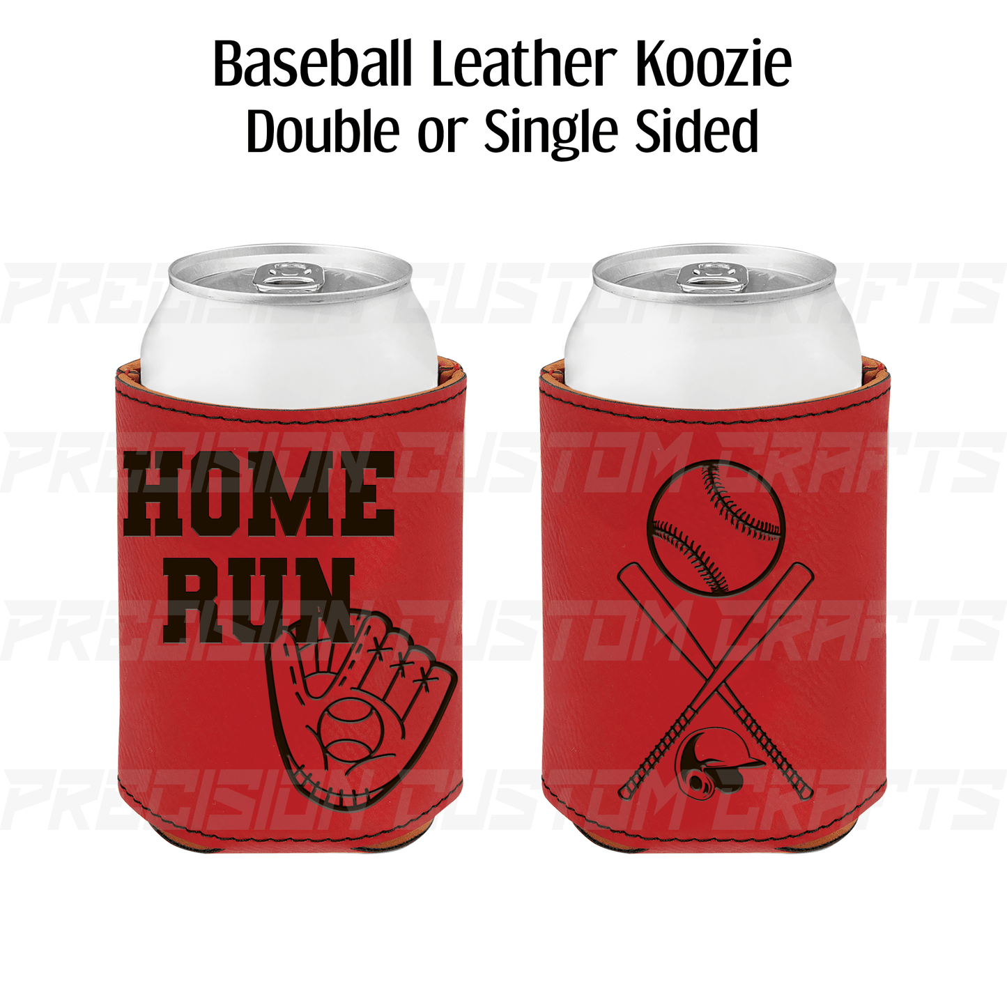 Baseball Leatherette Beverage Holder - Precision Custom Crafts