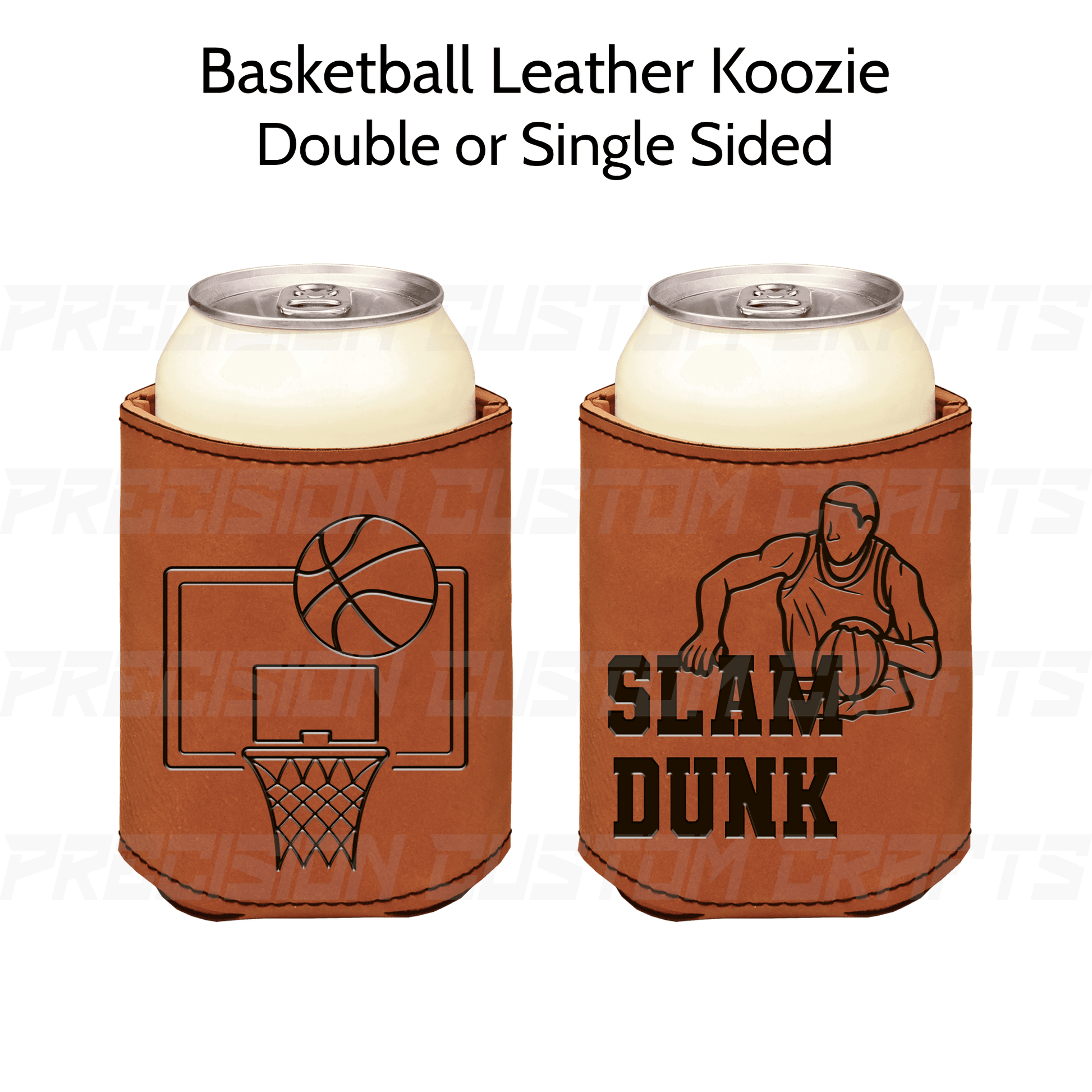 Basketball Leatherette Beverage Holder - Precision Custom Crafts