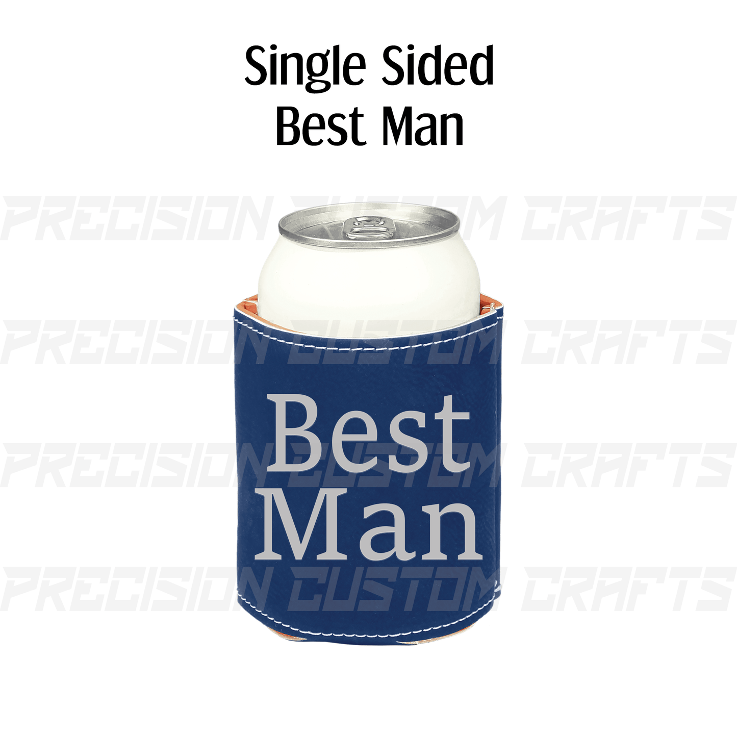 Best Man Leatherette Beverage Holder - Precision Custom Crafts