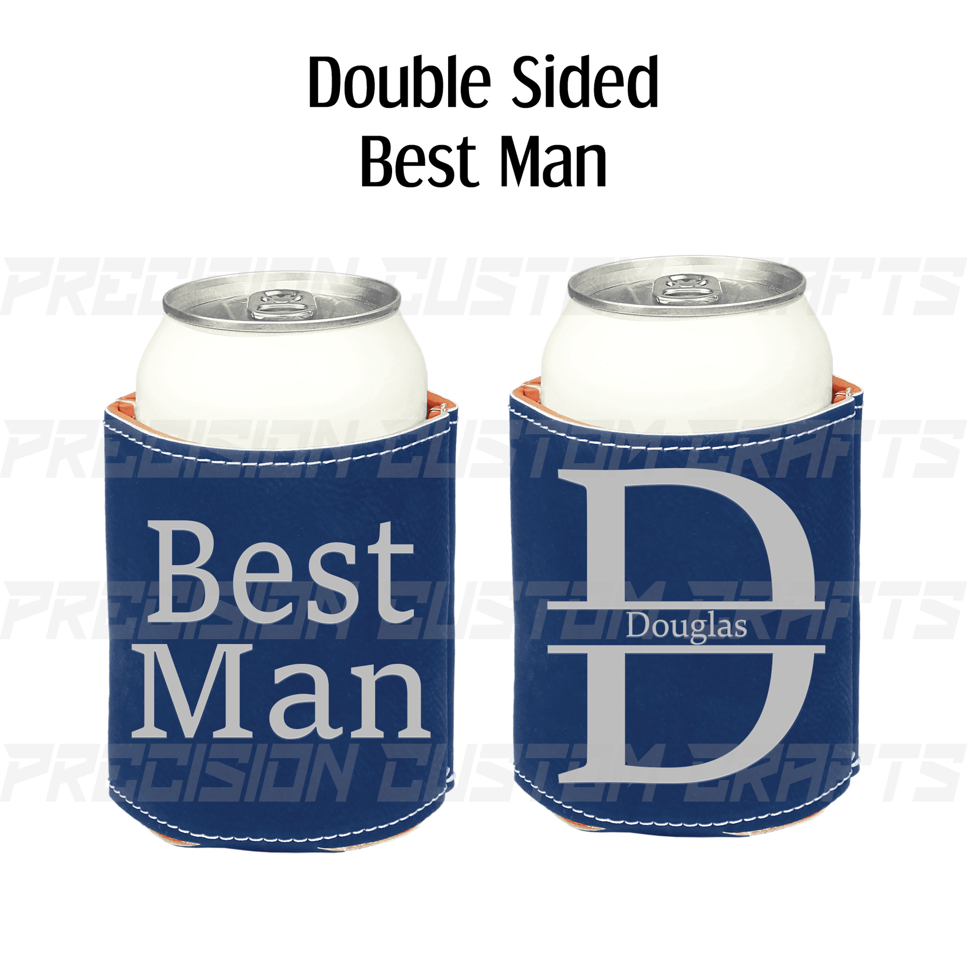 Best Man Leatherette Beverage Holder - Precision Custom Crafts