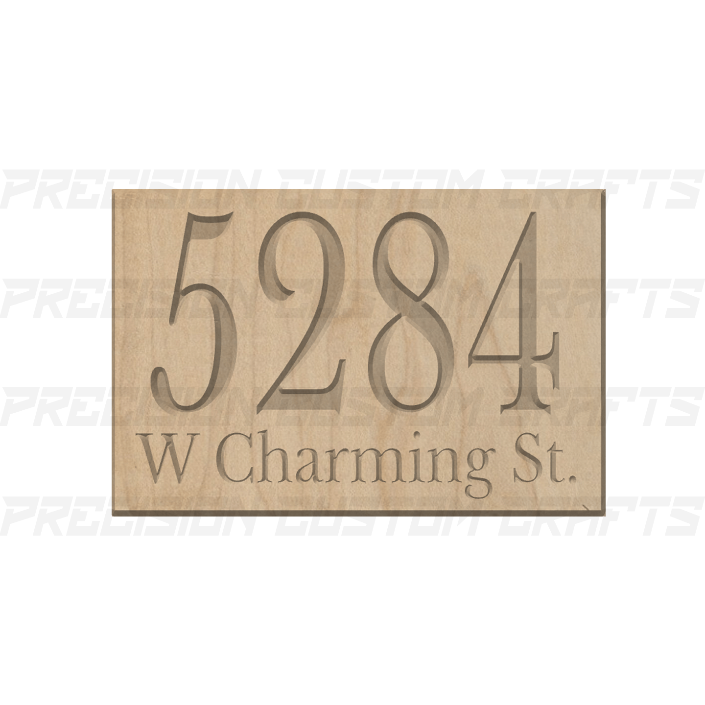 Classic Address Sign Carved Wood Sign - Precision Custom Crafts