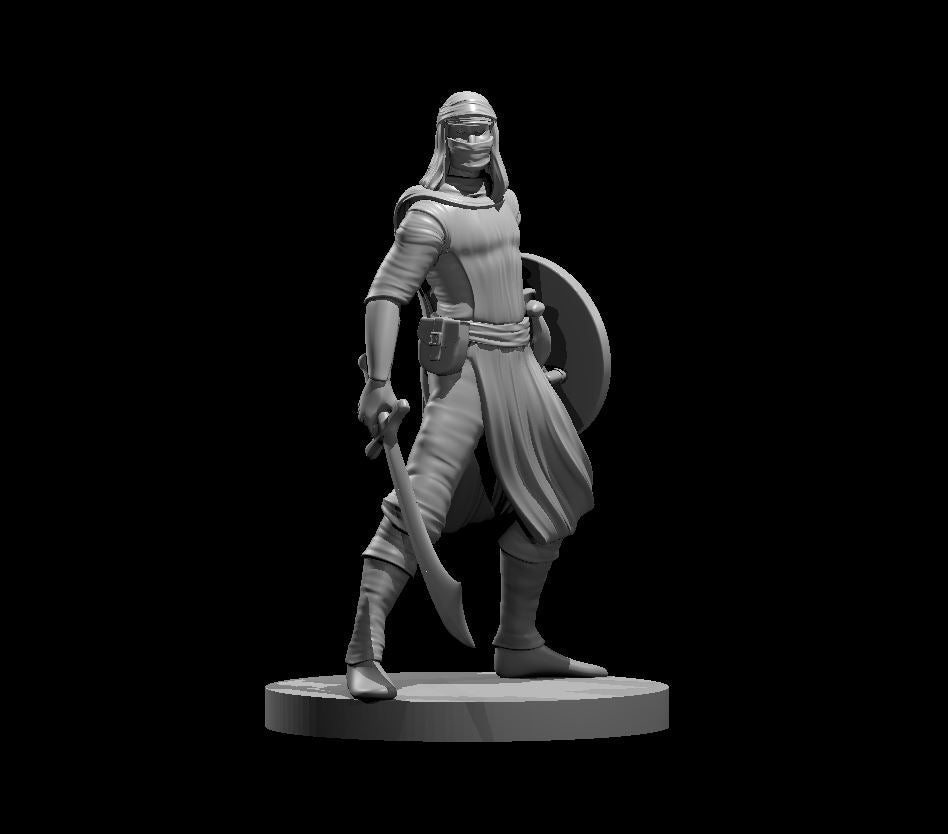 Dungeons and Dragons Miniature- Human Fighter - Precision Custom Crafts