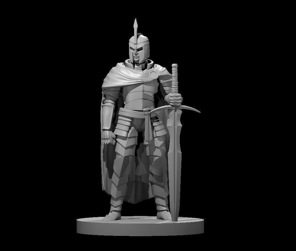 Dungeons and Dragons Miniature- Human Fighter - Precision Custom Crafts