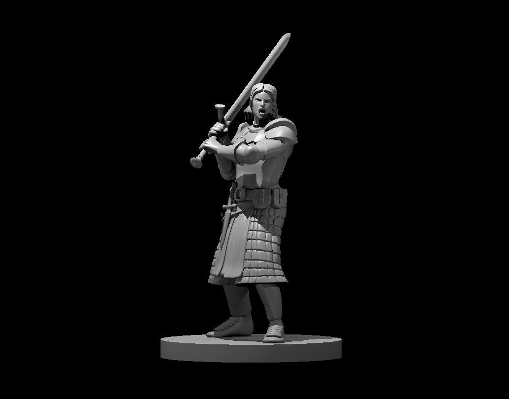 Dungeons and Dragons Miniature- Human Fighter - Precision Custom Crafts