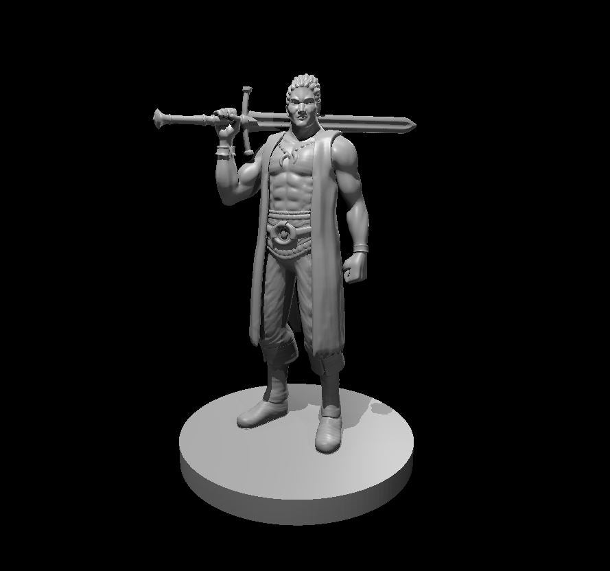 Dungeons and Dragons Miniature- Human Fighter - Precision Custom Crafts