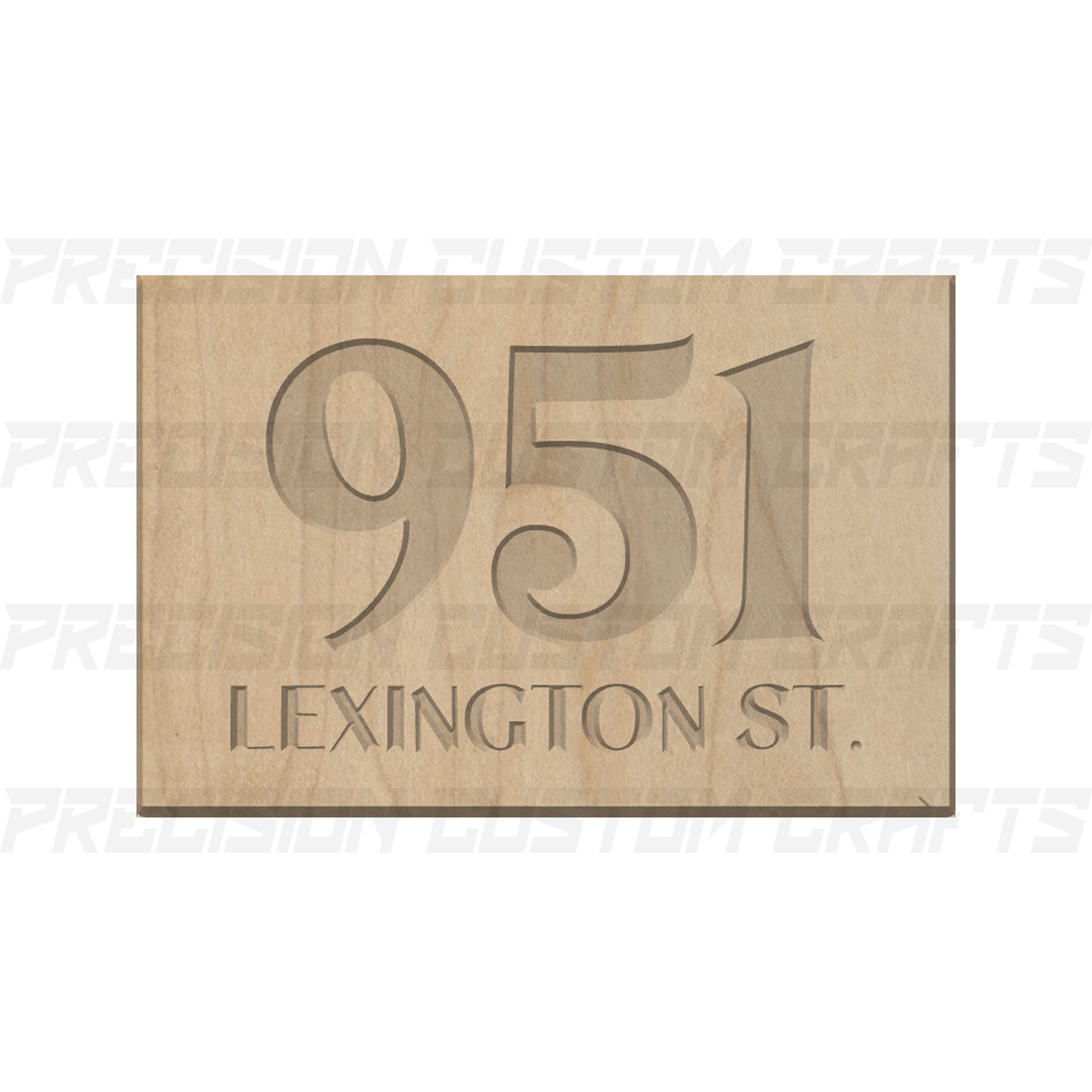 Elegant Address Sign Carved Wood Sign - Precision Custom Crafts