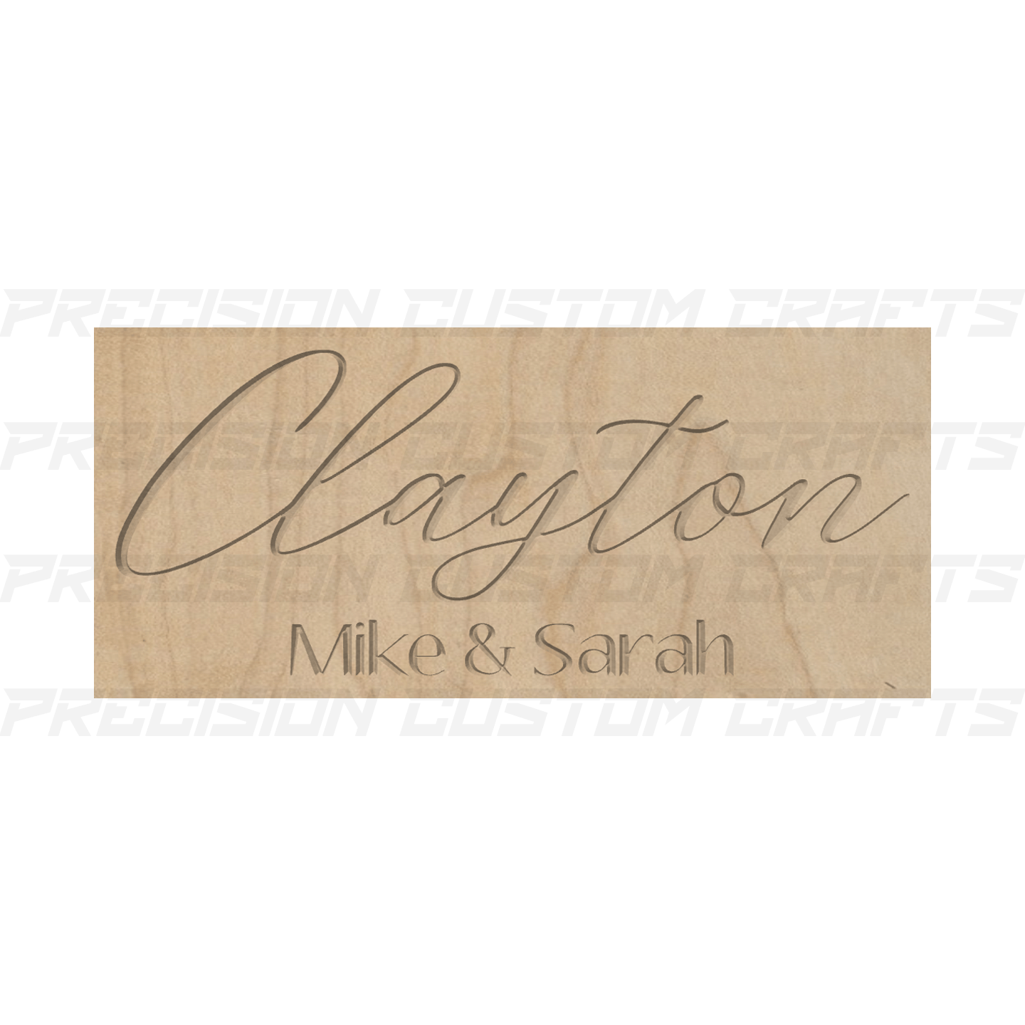 Family Name Greeting Carved Wood Sign - Precision Custom Crafts