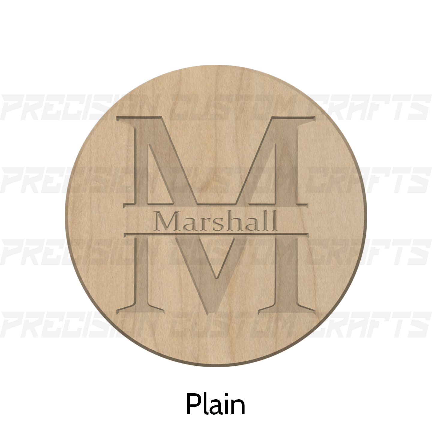 Family Name Split Carved Wood Sign - Precision Custom Crafts