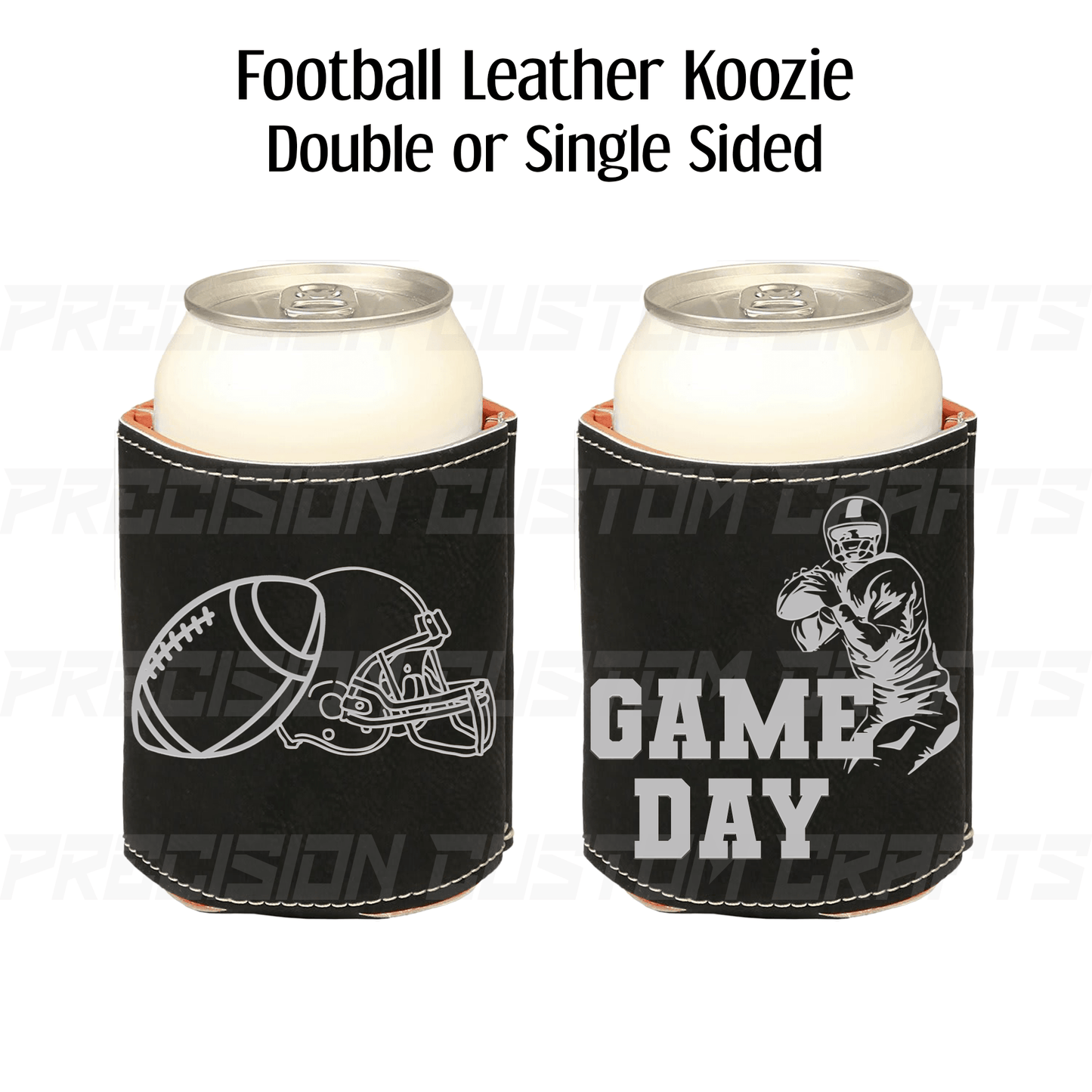 Football Leatherette Beverage Holder - Precision Custom Crafts