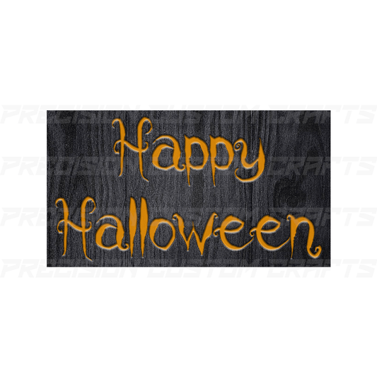 Happy Halloween Carved Wood Sign - Precision Custom Crafts