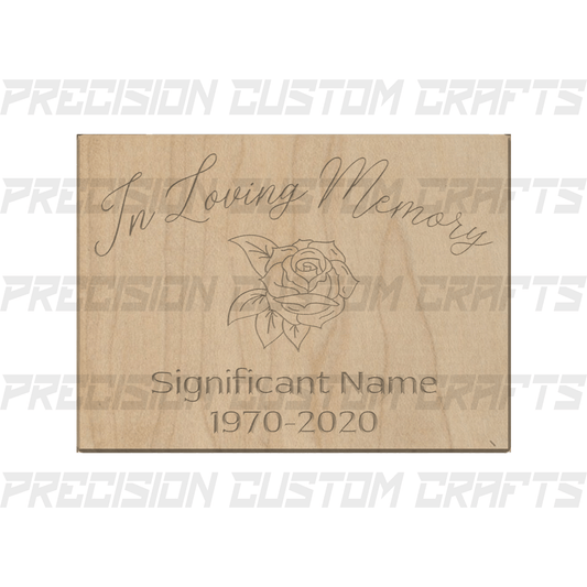 In Loving Memory with Image Carved Wood Sign - Precision Custom Crafts