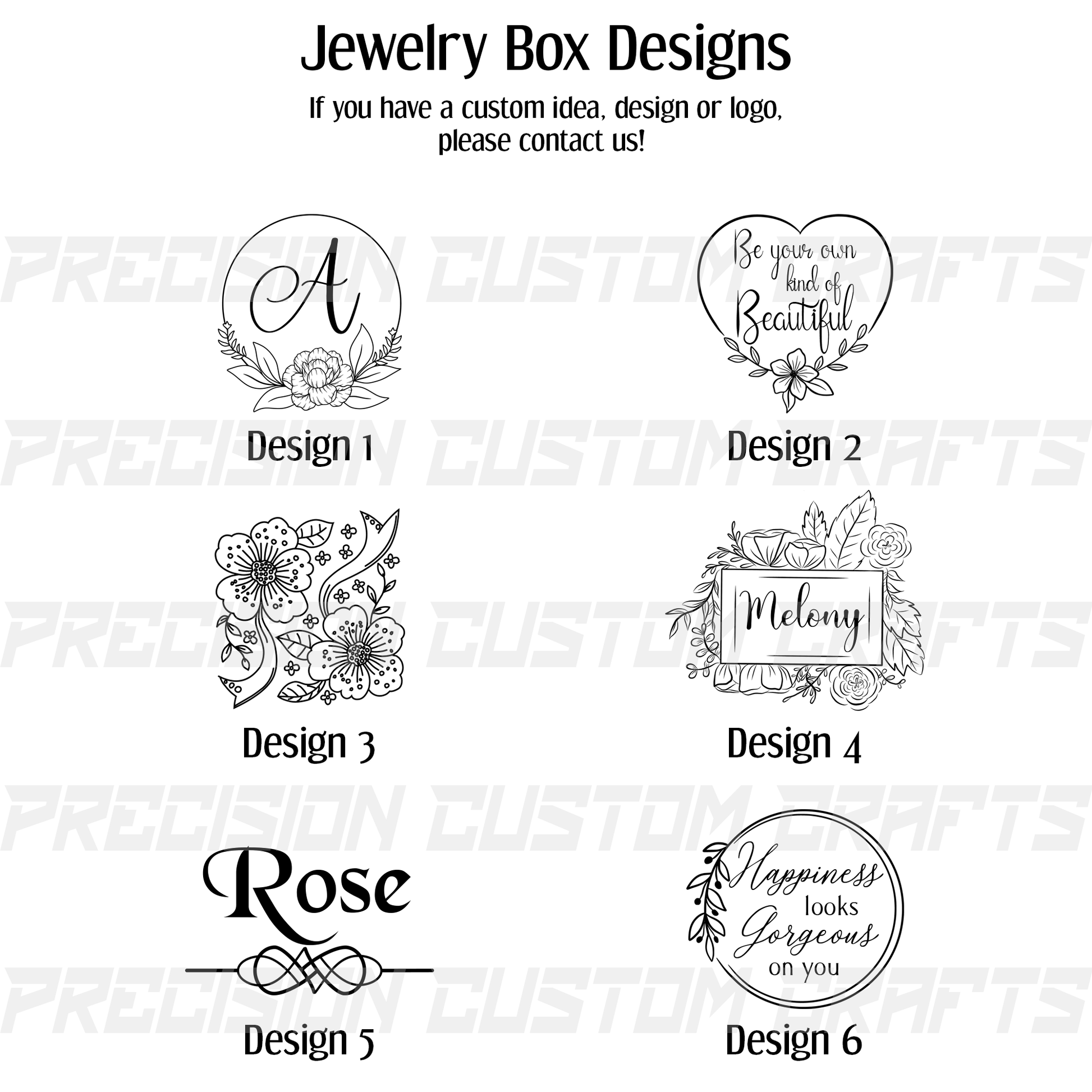 Leatherette Jewelry Box - Precision Custom Crafts