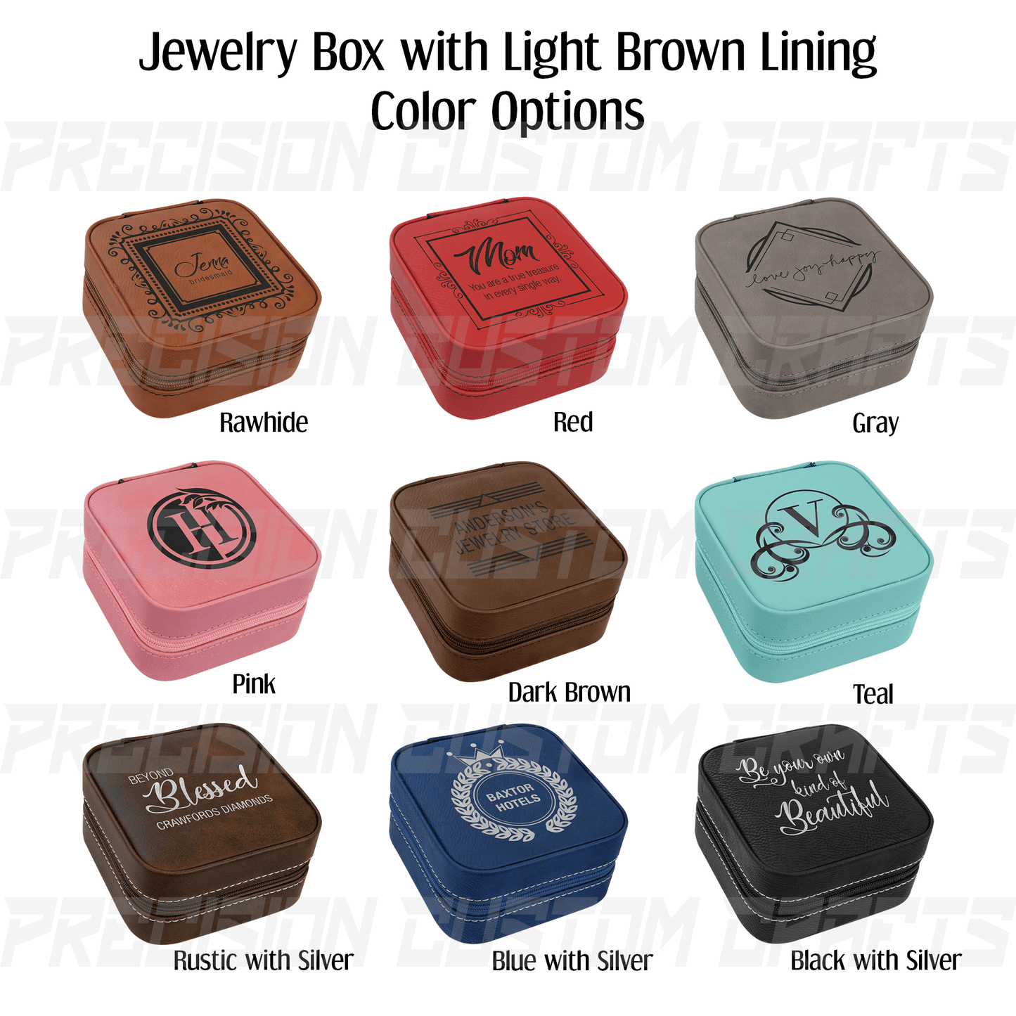 Leatherette Jewelry Box - Precision Custom Crafts