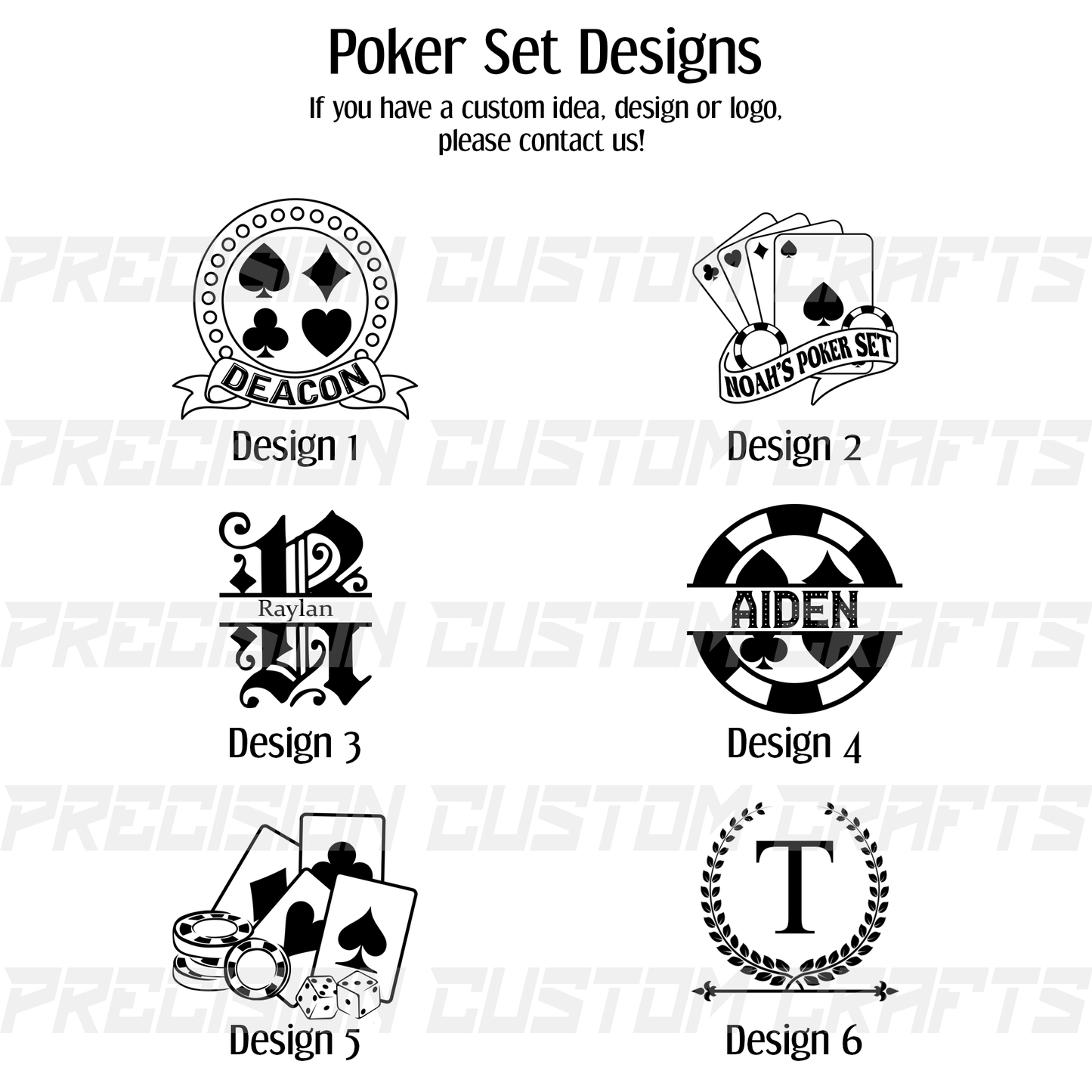 Leatherette Poker Chip & Card Sets - Precision Custom Crafts