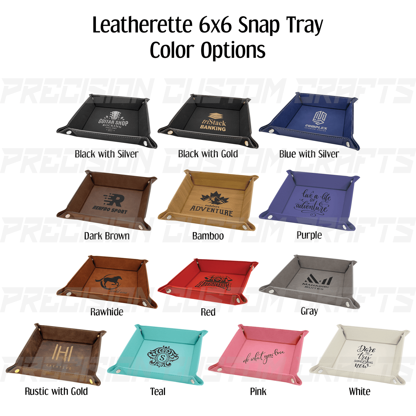 Leatherette Snap Trays - Precision Custom Crafts