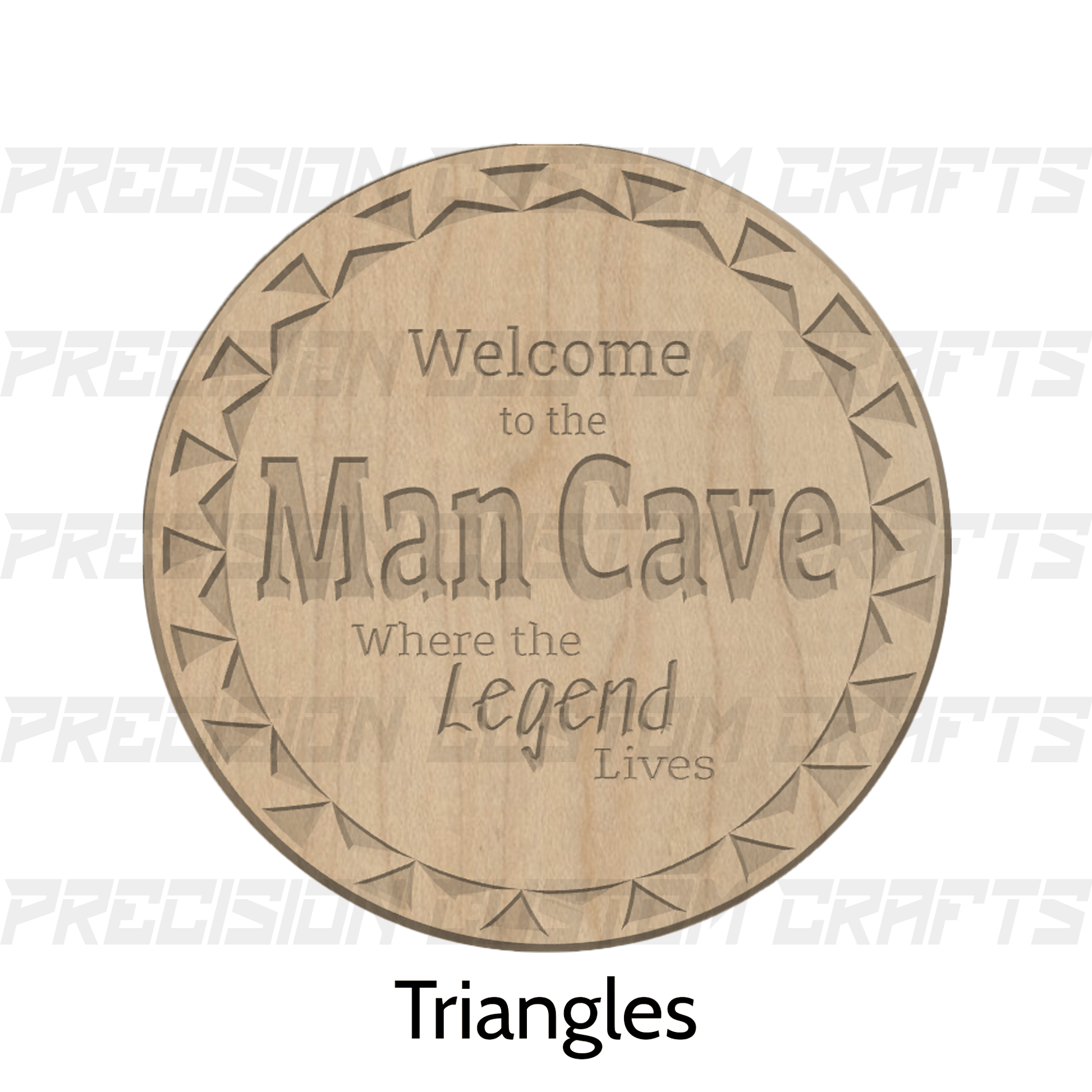 Man Cave Carved Wood Sign - Precision Custom Crafts