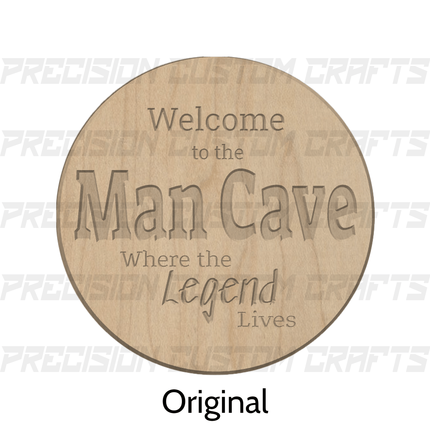 Man Cave Carved Wood Sign - Precision Custom Crafts