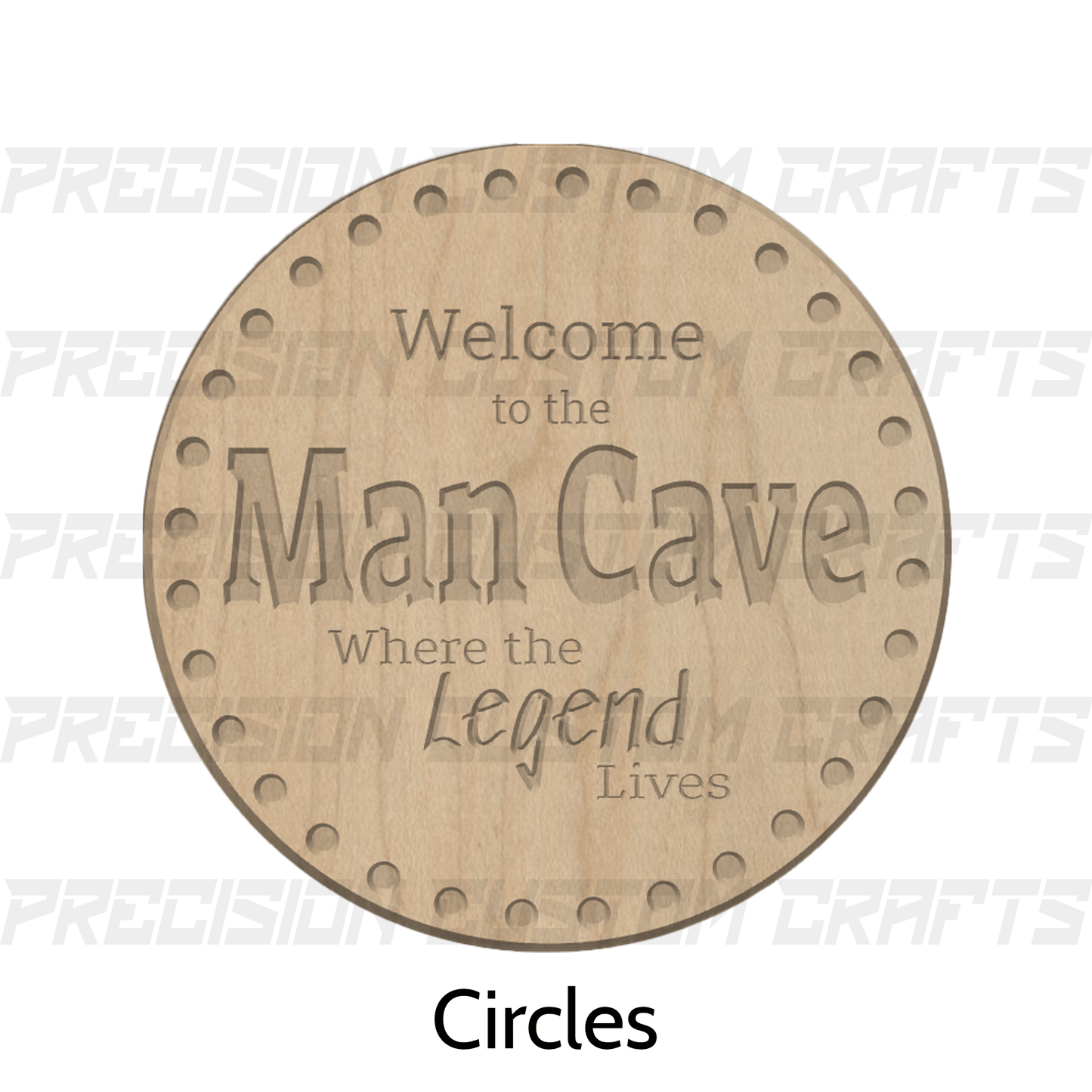 Man Cave Carved Wood Sign - Precision Custom Crafts