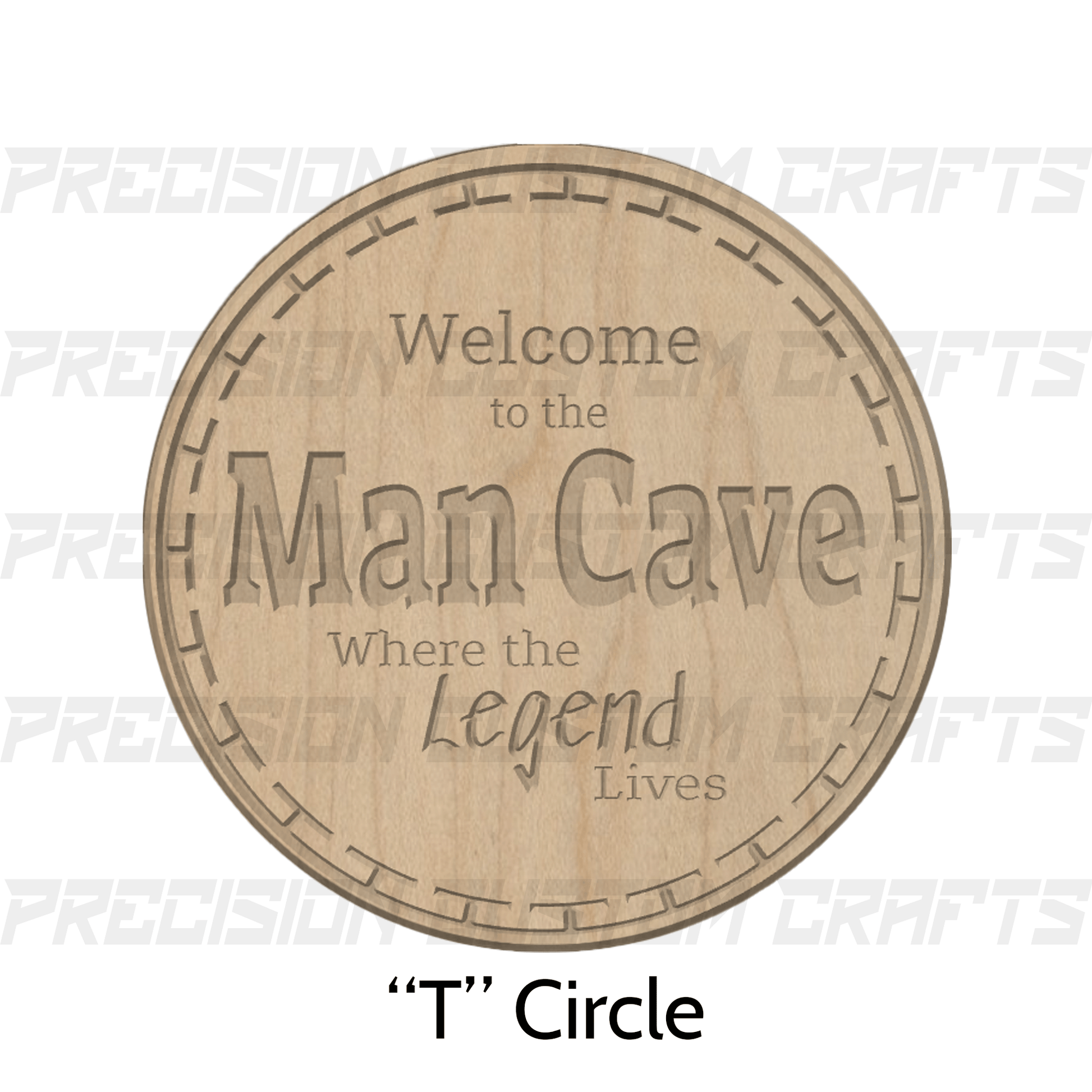 Man Cave Carved Wood Sign - Precision Custom Crafts