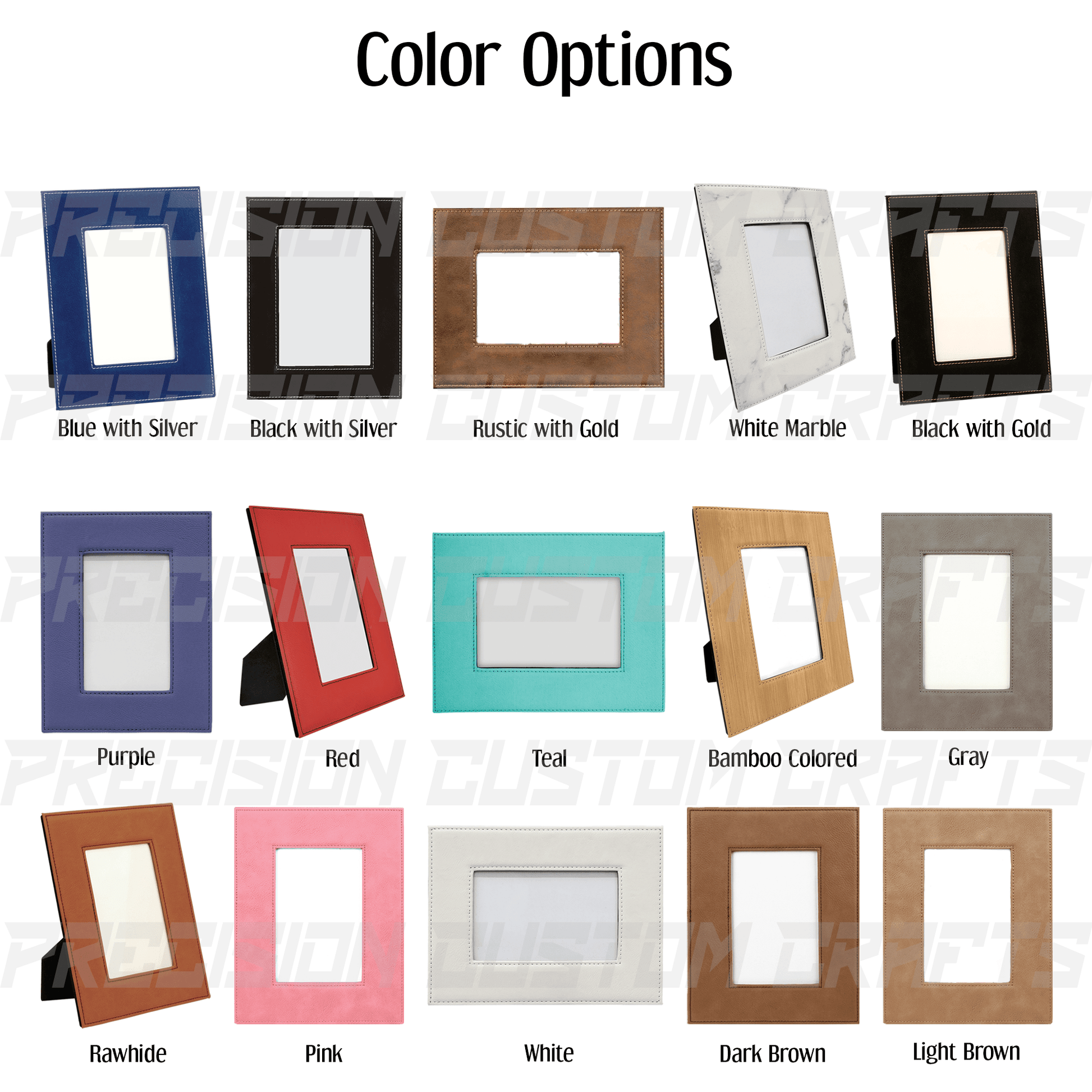 Personalized Leatherette Picture Frames - Precision Custom Crafts