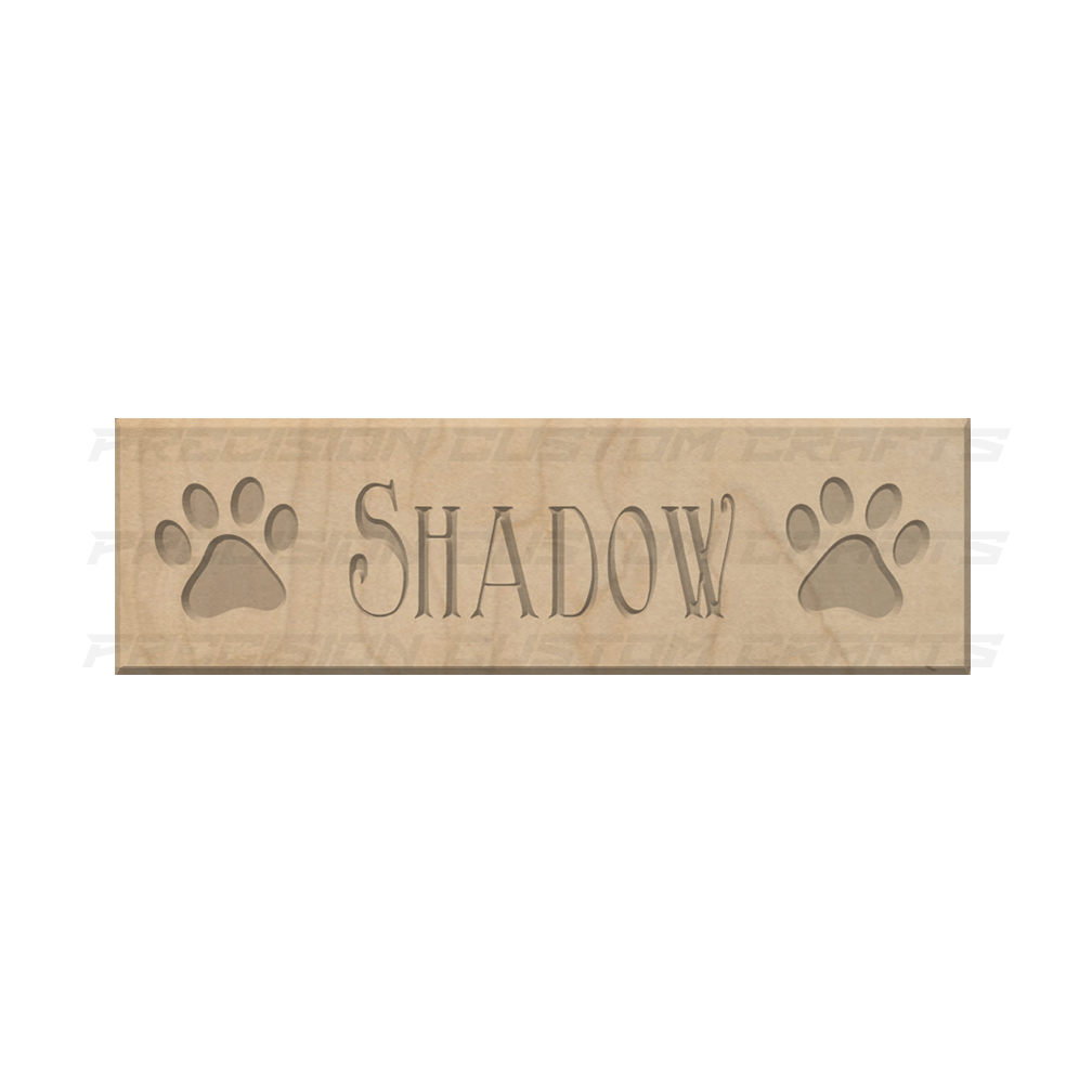 Pet Name Carved Wood Sign - Precision Custom Crafts