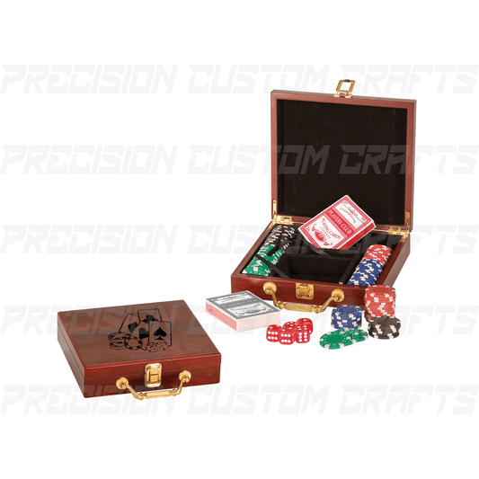 Rosewood Poker Chip & Card Sets - Precision Custom Crafts