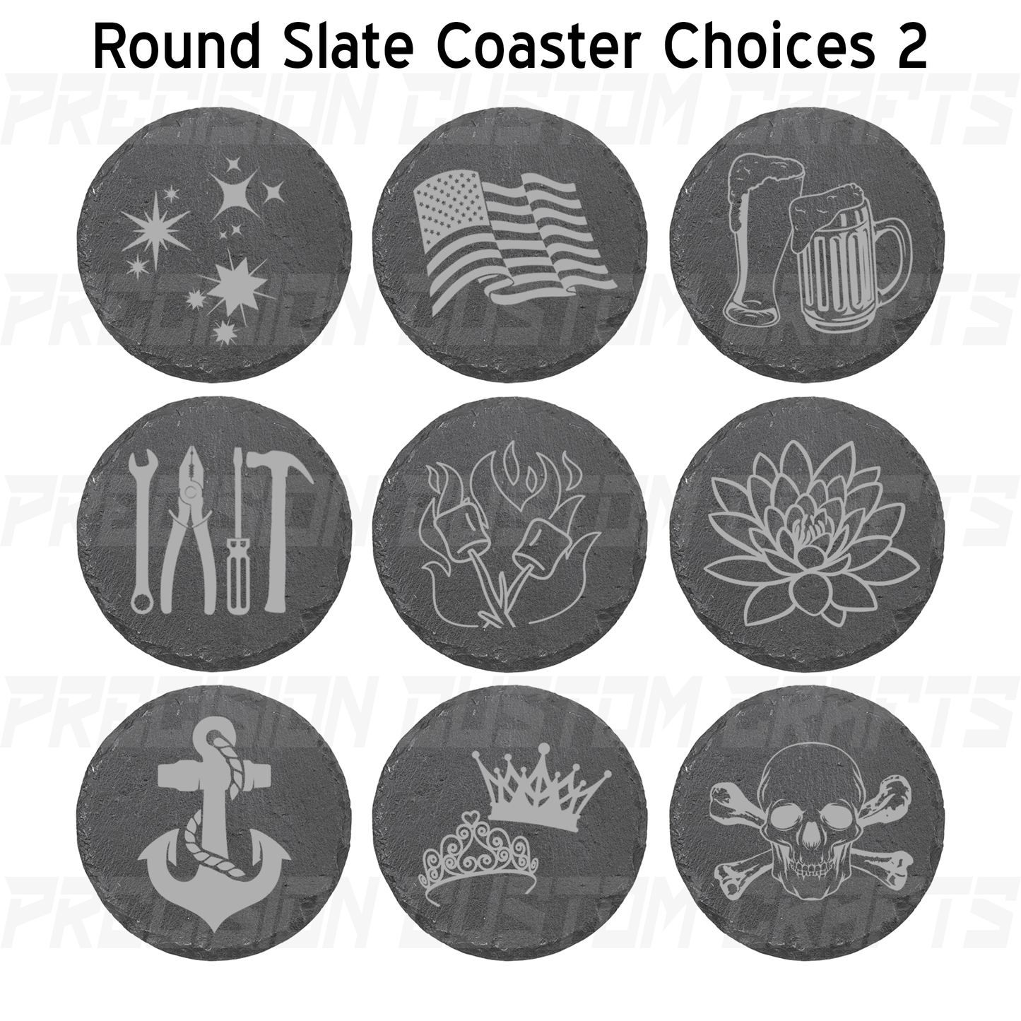 Slate Coaster Circle (4 Pack) - Precision Custom Crafts