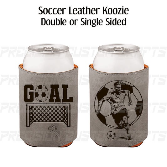 Soccer Leatherette Beverage Holder - Precision Custom Crafts