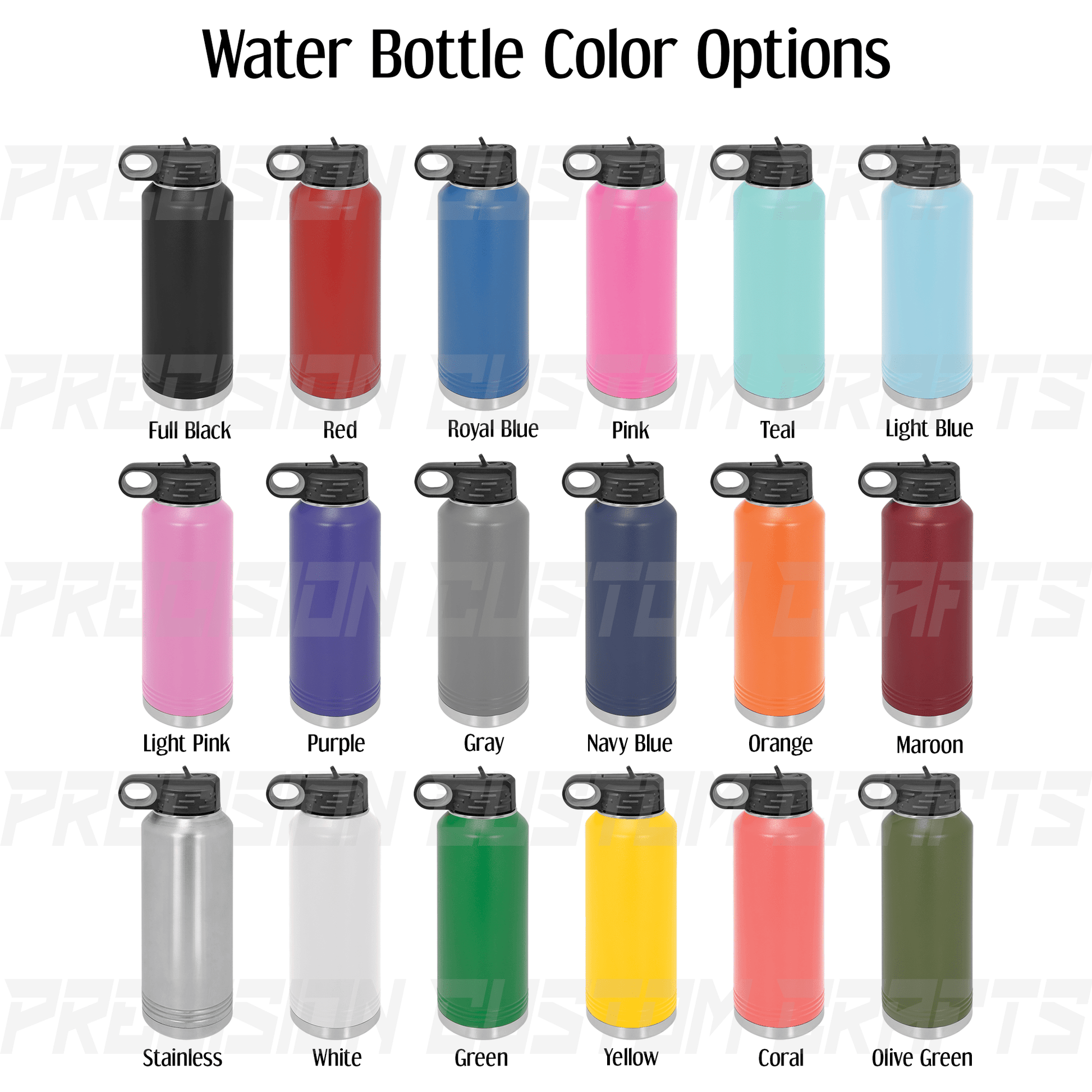 Stainless Steel Insulated Water Bottles - Precision Custom Crafts