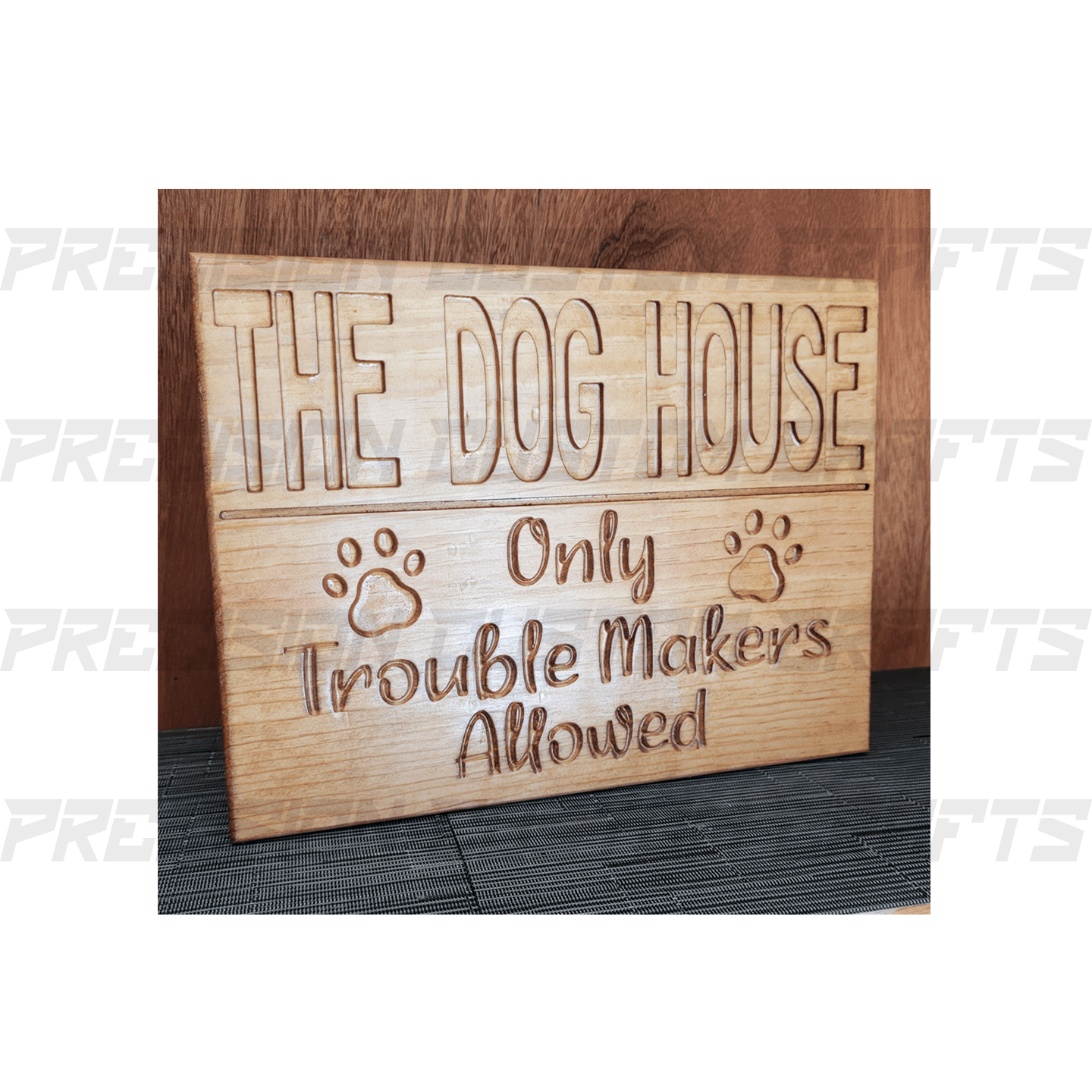 The Dog House Carved Wood Sign - Precision Custom Crafts