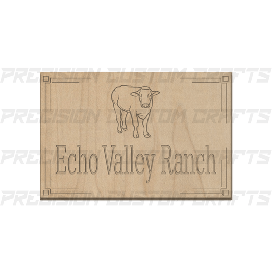 Log Valley Ranch Sign Property Signs – Precision Custom Crafts