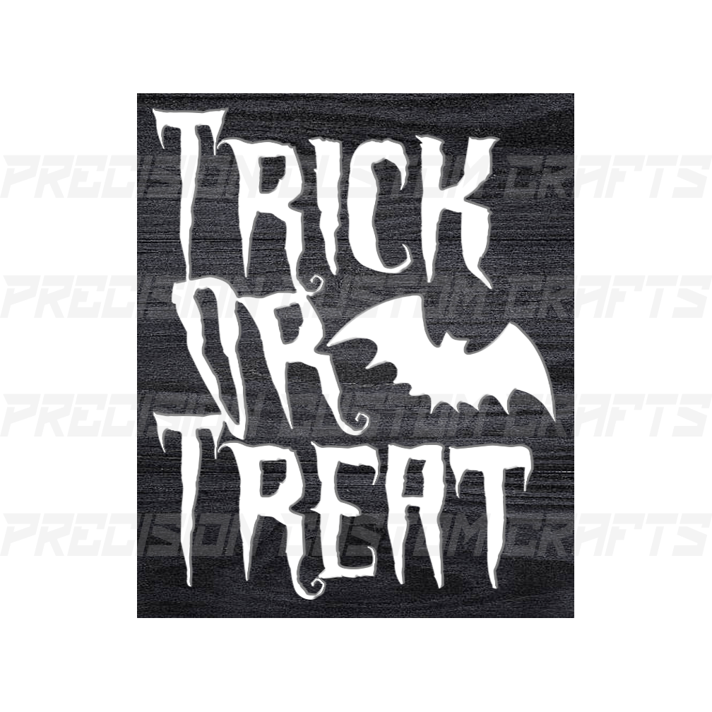 Trick Or Treat Carved Wood Sign - Precision Custom Crafts