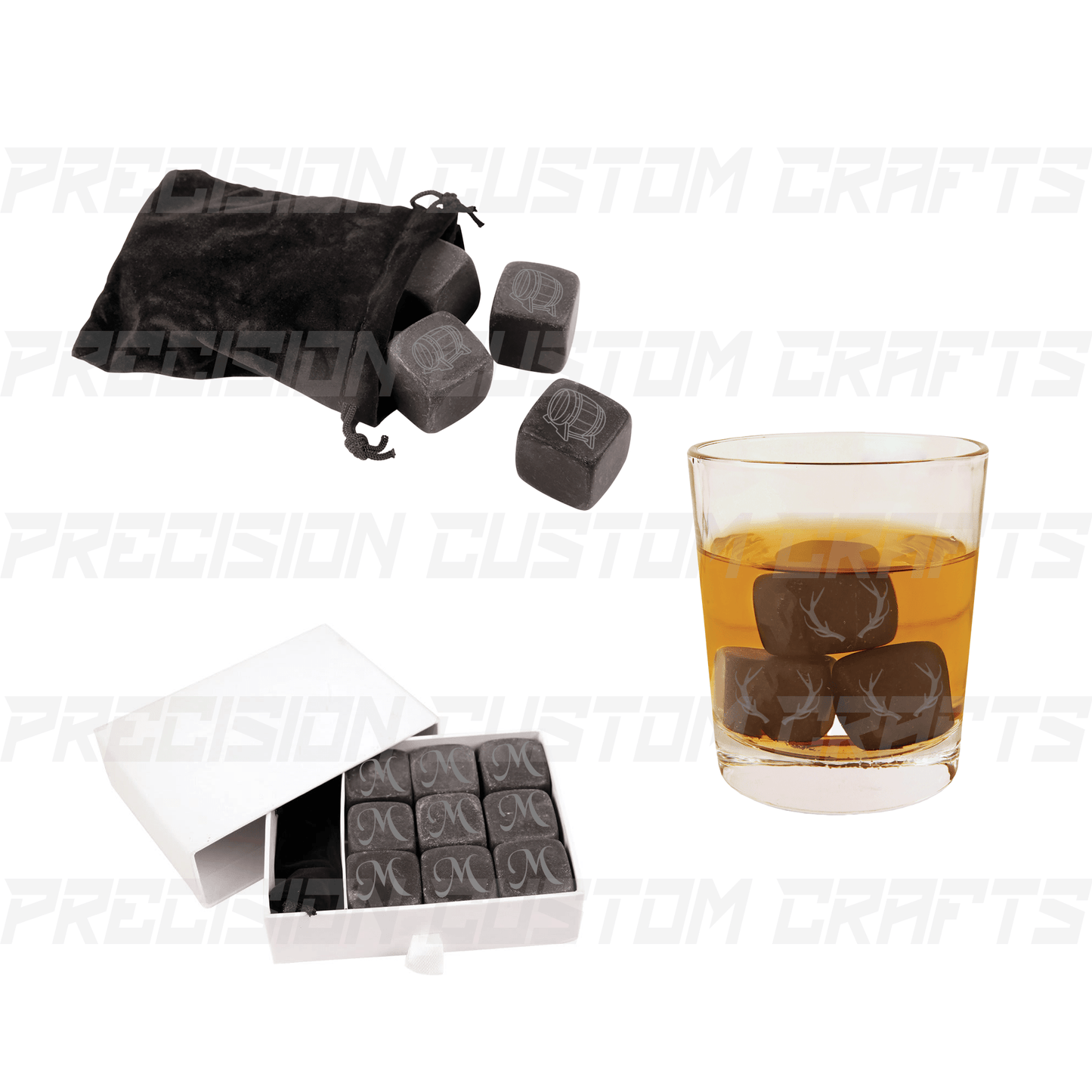 Whiskey Stone Set - Precision Custom Crafts